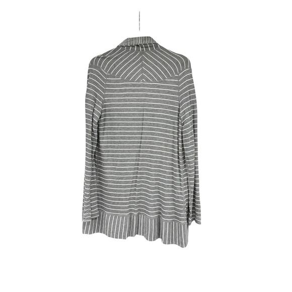 Tommy Bahama Beechwood Cardigan Reversible Gray Grey Stripe Womens M - Picture 5 of 7